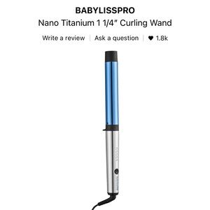 BaBylissPRO Nano Titanium Curling Wand 1 1/4 Inch. Gently used